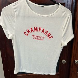white champagne shirt